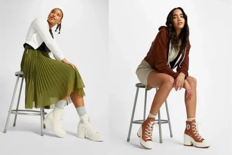 Los nuevos modelos de zapatos que están en tendencia de Converse Chuck 70 Deluxe Heel.