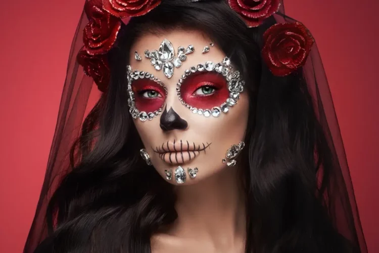 Maquillaje espectacular de calavera