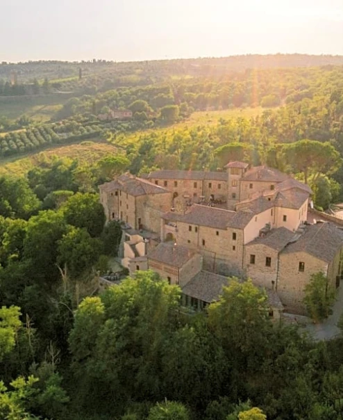Vista aérea del Hotel Castel Monastero | Qué Onda