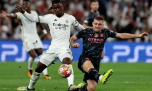 Champions League Manchester City vs Real Madrid Eduardo Camavinga del Real en acción con Mateo Kovacic del City | Qué Onda