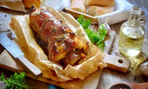 Lomo de cerdo relleno con pesto y prosciutto | Receta | Qué Onda