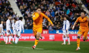 Real Madrid CF vence al Leganés 3-2 en un emocionante partido de la Copa del Rey, con Gonzalo celebrando el gol decisivo que envió al equipo a las semifinales | Qué Onda