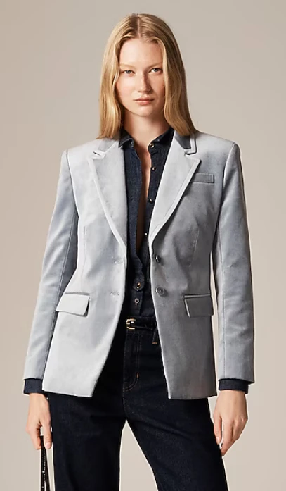 J.Crew Madelyn blazer in velvet | Qué Onda