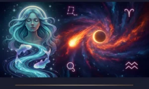 Temporada Piscis Mujer Mística entre Peces Celestiales y un Eclipse Solar | Qué Onda